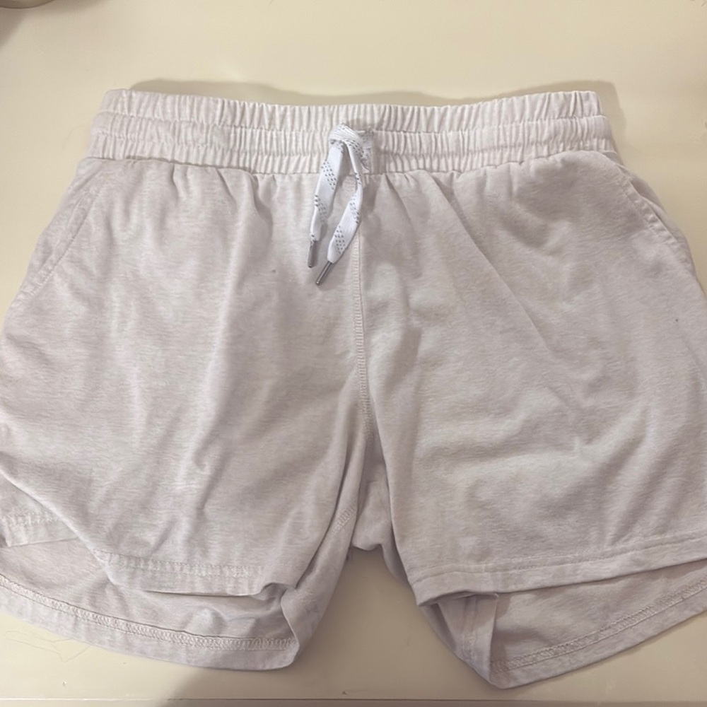 White Casual Shorts